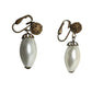 Women's Faux Pearl White and Gold Tone Dangle Clip On Earrings - A+ Stuff - Earrings - A+ Stuff