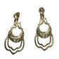 Women's Filigree Design Clip on Gold Tone Dangle Earrings - A+ Stuff - earrings - A+ Stuff