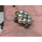 Women's Gold tone and White Cluster Faux Pearl Clip on Earrings - A+ Stuff - Earrings - A+ Stuff