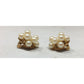 Women's Gold Tone Cluster Clip on Earrings with Faux Pearls on them - A+ Stuff - earrings - A+ Stuff