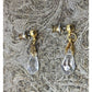 Women's Gold Tone Crystal Dangle Earrings with backs - A+ Stuff - Earrings - A+ Stuff