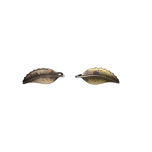 Women's Gold Tone Feather/Leaf Shaped Screw Back Earrings - A+ Stuff - Earrings - A+ Stuff