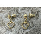 Women's Gold Tone Heart Shaped Dangle Earrings - A+ Stuff - Earrings - A+ Stuff