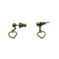 Women's Gold Tone Heart Shaped Dangle Earrings - A+ Stuff - Earrings - A+ Stuff