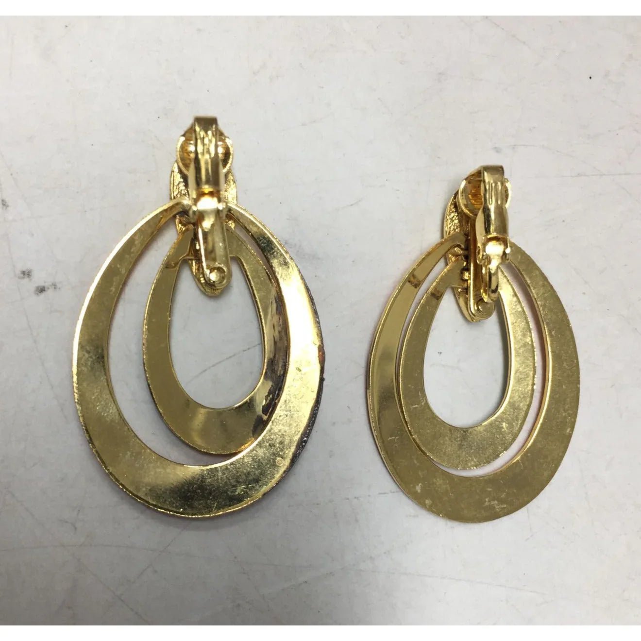 Women's Gold Tone Orange and Green Earrings - A+ Stuff - Earrings - A+ Stuff