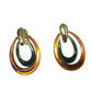 Women's Gold Tone Orange and Green Earrings - A+ Stuff - Earrings - A+ Stuff