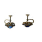 Women's Gold Tone Screw Back Earrings with Blue Rhinestones - A+ Stuff - Earrings - A+ Stuff