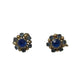 Women's Gold Tone Screw Back Earrings with Blue Rhinestones - A+ Stuff - Earrings - A+ Stuff