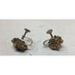 Women's Gold Tone Screw Back Earrings with Blue Rhinestones - A+ Stuff - Earrings - A+ Stuff