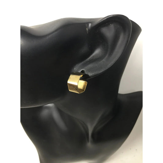 Women's Gold Tone Small Hexagon Shaped Hoop Earrings - A+ Stuff - Earrings - A+ Stuff