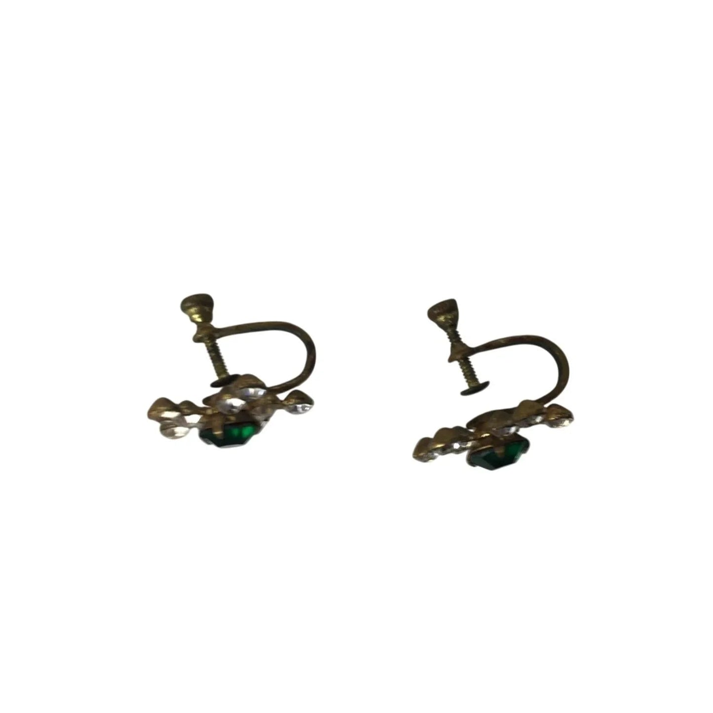 Women's Gold Tone Starburst Five Pointed Star Screw Back Earrings with Rhinestones - A+ Stuff - Earrings - A+ Stuff