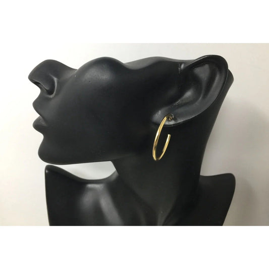 Women's Gold Tone Thin Hoop Earrings - A+ Stuff - Earrings - A+ Stuff