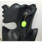 Women's Green and Gold Tone Clip On Screw Back Earrings - A+ Stuff - Earrings - A+ Stuff