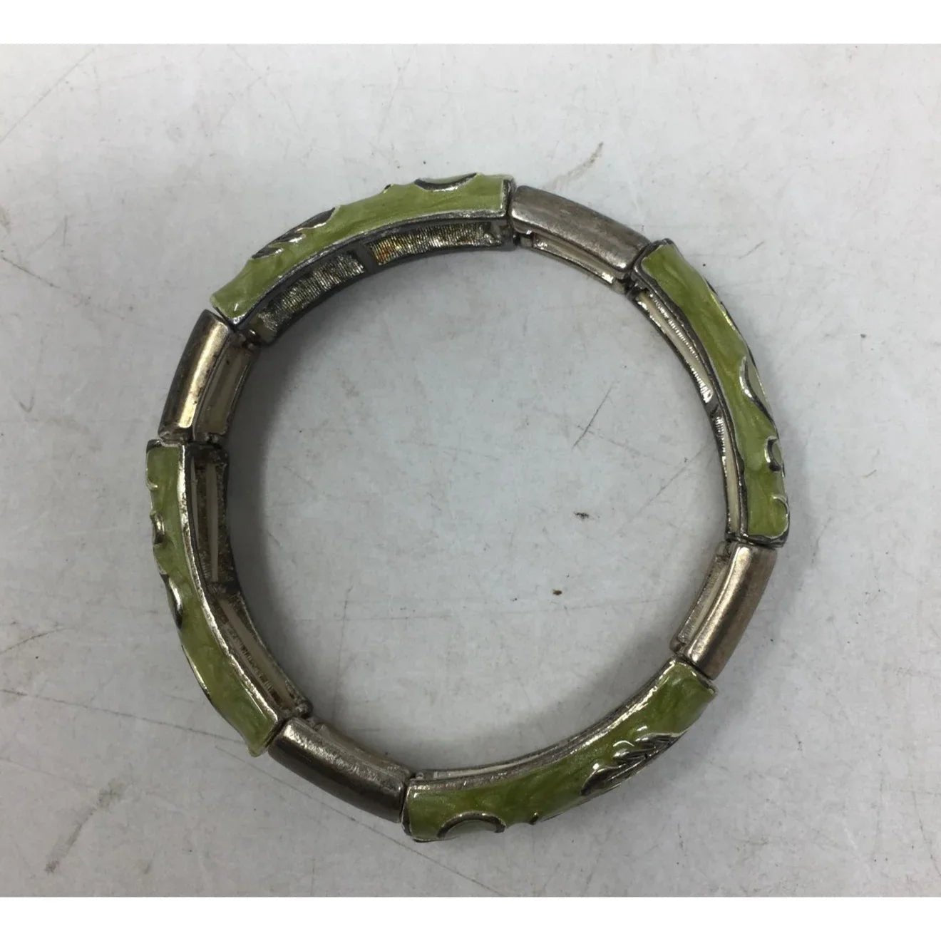 Women's Green and Silver Bangle Bracelet - A+ Stuff - Bracelet - A+ Stuff