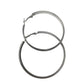Women's Large Silver Toned Glittery Sparkly Hoop Earrings - A+ Stuff - Earrings - A+ Stuff