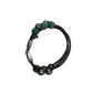 Women's Leather Rope Bracelet with Green & Silver Charms - A+ Stuff - Bracelet - A+ Stuff