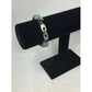 Women's Leather Rope Bracelet with Green & Silver Charms - A+ Stuff - Bracelet - A+ Stuff