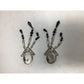 Women's Long Chunky Silver and black Chandelier Dangle Earrings - A+ Stuff - Earrings - A+ Stuff
