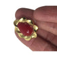 Women's Monet Red and Gold tone Clip On Earrings - A+ Stuff - Earrings - A+ Stuff