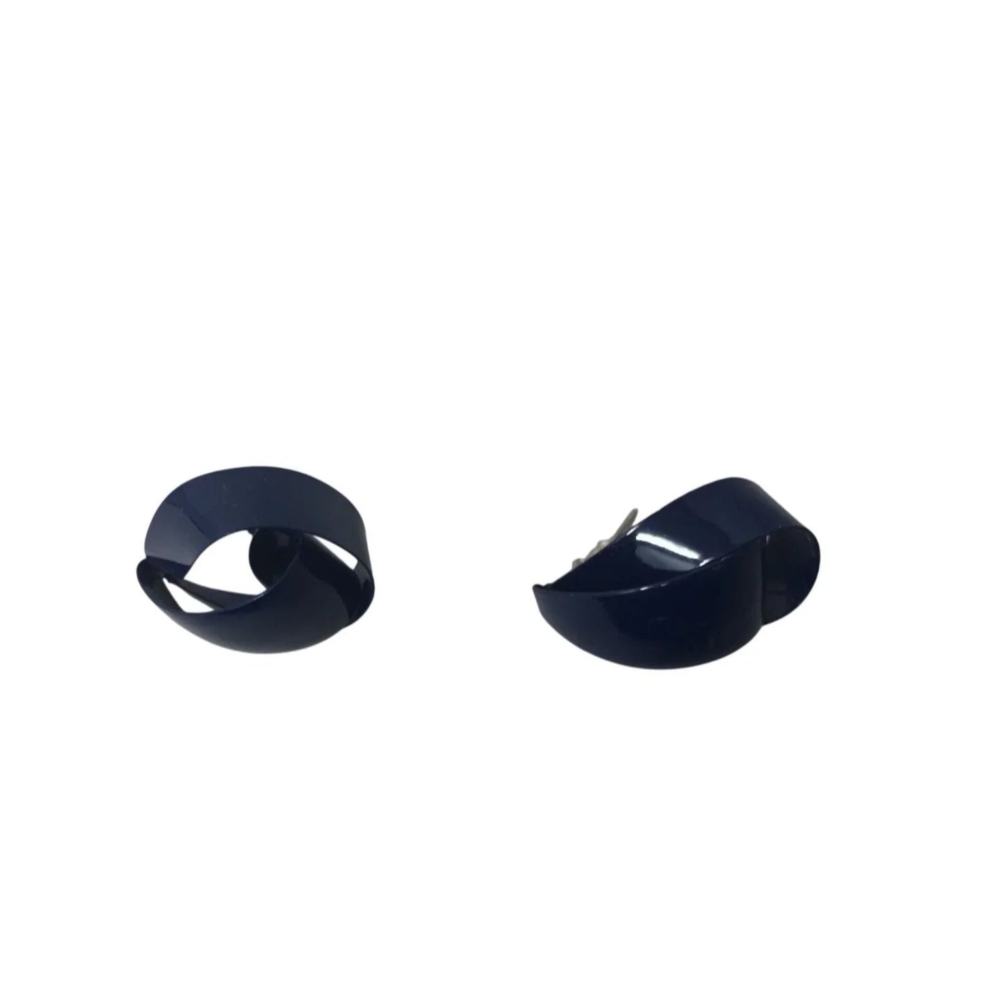 Womens Navy Blue Unique Twisted Earrings - A+ Stuff - Earrings - A+ Stuff