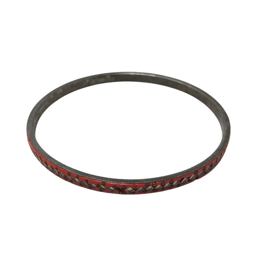 Women's Orange & Silver Tone Bangle Bracelet - A+ Stuff - Bracelet - A+ Stuff