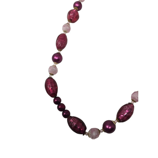 Womens Pink Beaded Neclace - A+ Stuff - Necklace - A+ Stuff