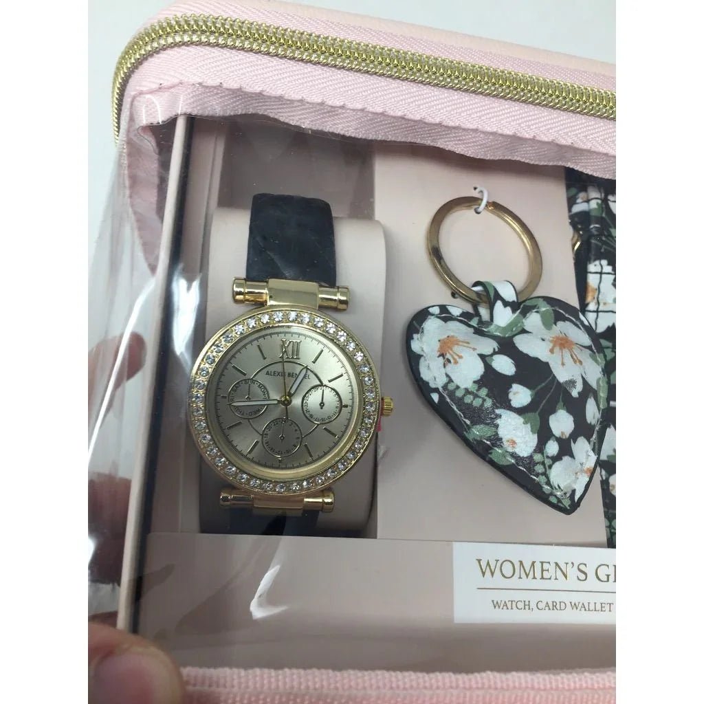 Women's Reusable Vanity Bag Gift Set with Watch, Card Wallet & Keychain - NEW - A+ Stuff - gift set - A+ Stuff