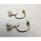 Women's Rose Gold Hoop Earrings with Faux White Pearl - A+ Stuff - Earrings - A+ Stuff