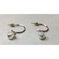 Women's Rose Gold Hoop Earrings with Faux White Pearl - A+ Stuff - Earrings - A+ Stuff