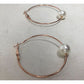 Women's Rose Gold Hoop Earrings with Faux White Pearl (Like new) - A+ Stuff - Earrings - A+ Stuff