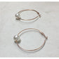 Women's Rose Gold Hoop Earrings with Faux White Pearl (Like new) - A+ Stuff - Earrings - A+ Stuff