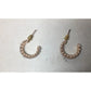 Women's Rose Gold Hoop Earrings with White Faux Pearl/Beads (Like new) - A+ Stuff - Earrings - A+ Stuff