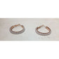 Women's Rose Gold Hoop Earrings with White Faux Pearl/Beads (Like new) - A+ Stuff - Earrings - A+ Stuff