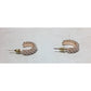 Women's Rose Gold Hoop Earrings with White Faux Pearl/Beads (Like new) - A+ Stuff - Earrings - A+ Stuff
