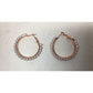 Women's Rose Gold Hoop Earrings with White Faux Pearl/Beads (Like new) - A+ Stuff - Earrings - A+ Stuff