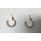 Women's Rose Gold Hoop Earrings with White Faux Pearl/Beads (Like new) - A+ Stuff - Earrings - A+ Stuff