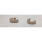 Women's Rose Gold Hoop Earrings with White Faux Pearl/Beads (Like new) - A+ Stuff - Earrings - A+ Stuff