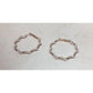 Women's Rose Gold Twisted Hoop Earrings with White Faux Pearl/Beads - A+ Stuff - Earrings - A+ Stuff