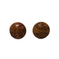 Women's Round Brown Screw Back Clip On Earrings with Leaf Design - A+ Stuff - earrings - A+ Stuff