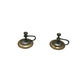 Women's Round Gold and Silver Toned Screw Back Earrings - A+ Stuff - earrings - A+ Stuff