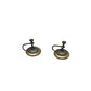 Women's Round Gold and Silver Toned Screw Back Earrings - A+ Stuff - earrings - A+ Stuff