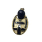Women's Round Gold tone Dangle Earrings with Navy blue and White stripes - A+ Stuff - Earrings - A+ Stuff