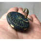 Women's Round Navy Blue Clip on Earrings with White Polka Dots - A+ Stuff - Earrings - A+ Stuff