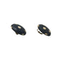 Women's Round Navy Blue Clip on Earrings with White Polka Dots - A+ Stuff - Earrings - A+ Stuff