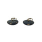 Women's Round Navy Blue Clip on Earrings with White Polka Dots - A+ Stuff - Earrings - A+ Stuff