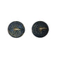 Women's Round Navy Blue Clip on Earrings with White Polka Dots - A+ Stuff - Earrings - A+ Stuff