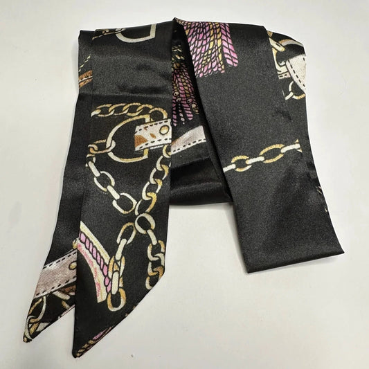 Women's Silky Black Bag/Purse Scarf - A+ Stuff - Scarf - A+ Stuff
