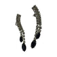 Women's Silver and Black Rhinestone Dangle Earrings - A+ Stuff - earrings - A+ Stuff