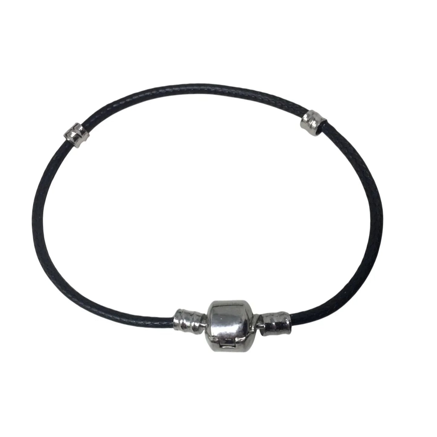 Women's Silver and Black Rope Bracelet - A+ Stuff - Bracelet - A+ Stuff