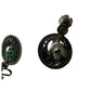 Women's Silver and Teal Clip on/Clamp On Earrings with Flowers on them - A+ Stuff - Earrings - A+ Stuff